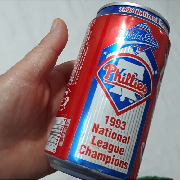 Vintage 1993 National League Champions Coca Cola World Series Phillies Can - Picture 2 of 6